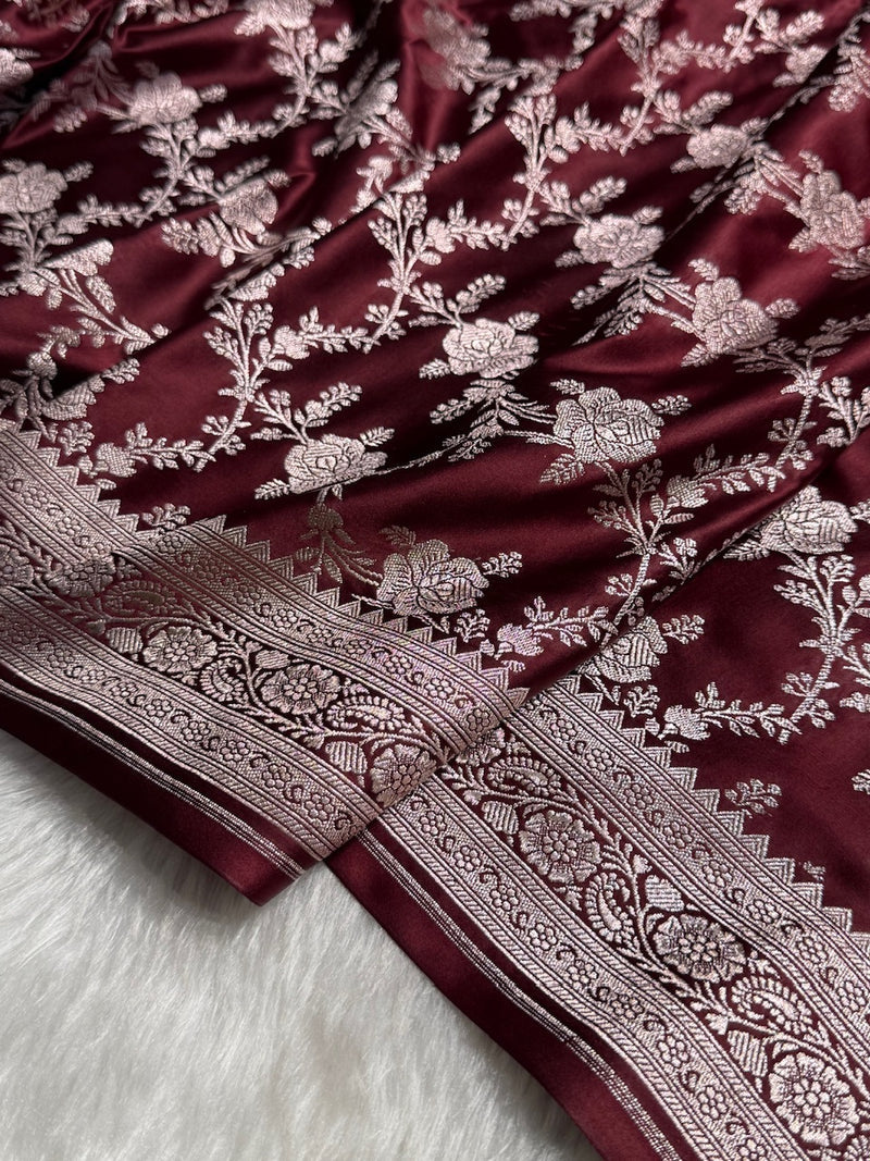 Pure Banarasi Mashru Silk Saree ✨