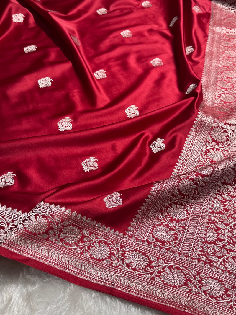 Pure Banarasi Mashru Silk Handloom Saree ✨