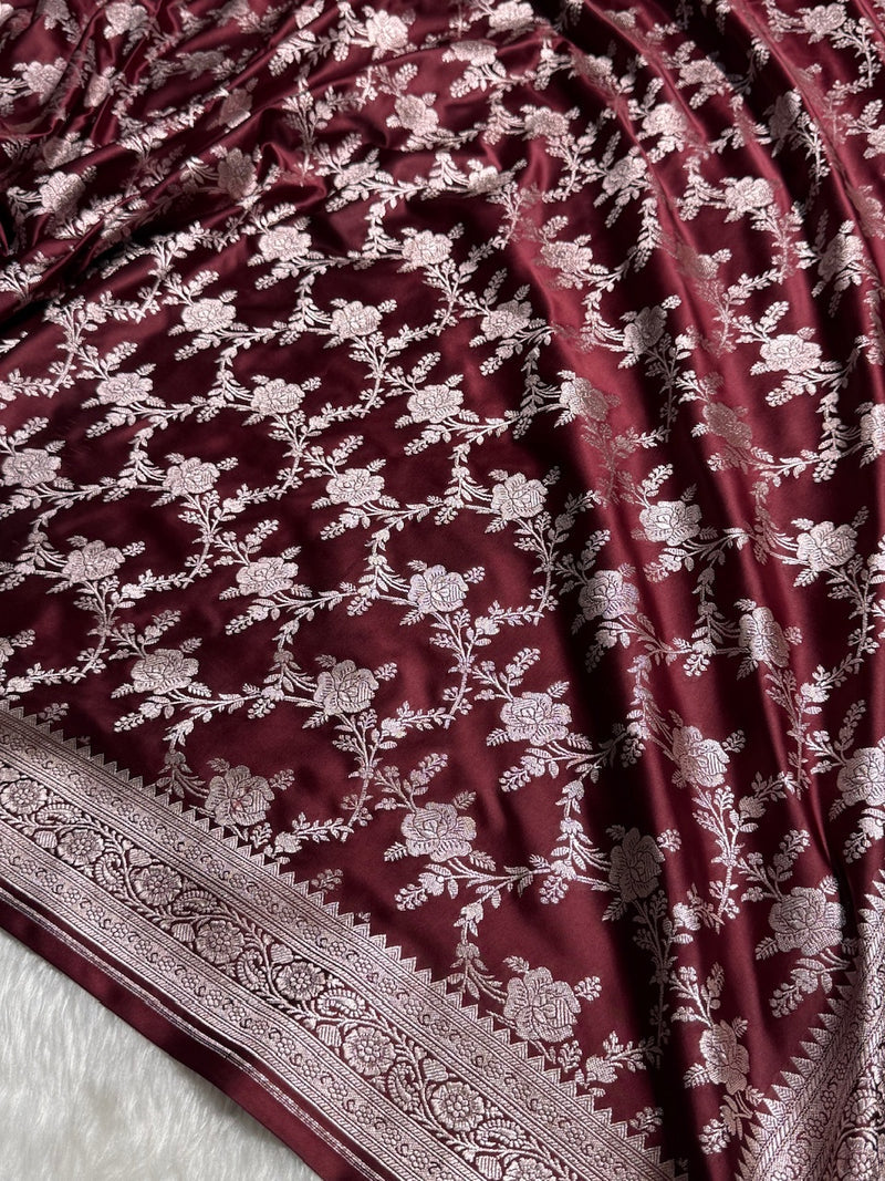 Pure Banarasi Mashru Silk Saree ✨