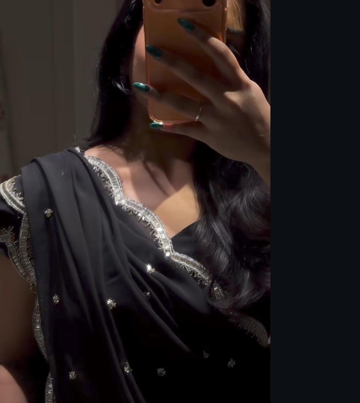 Designer Georgette Handwork Saree ✨