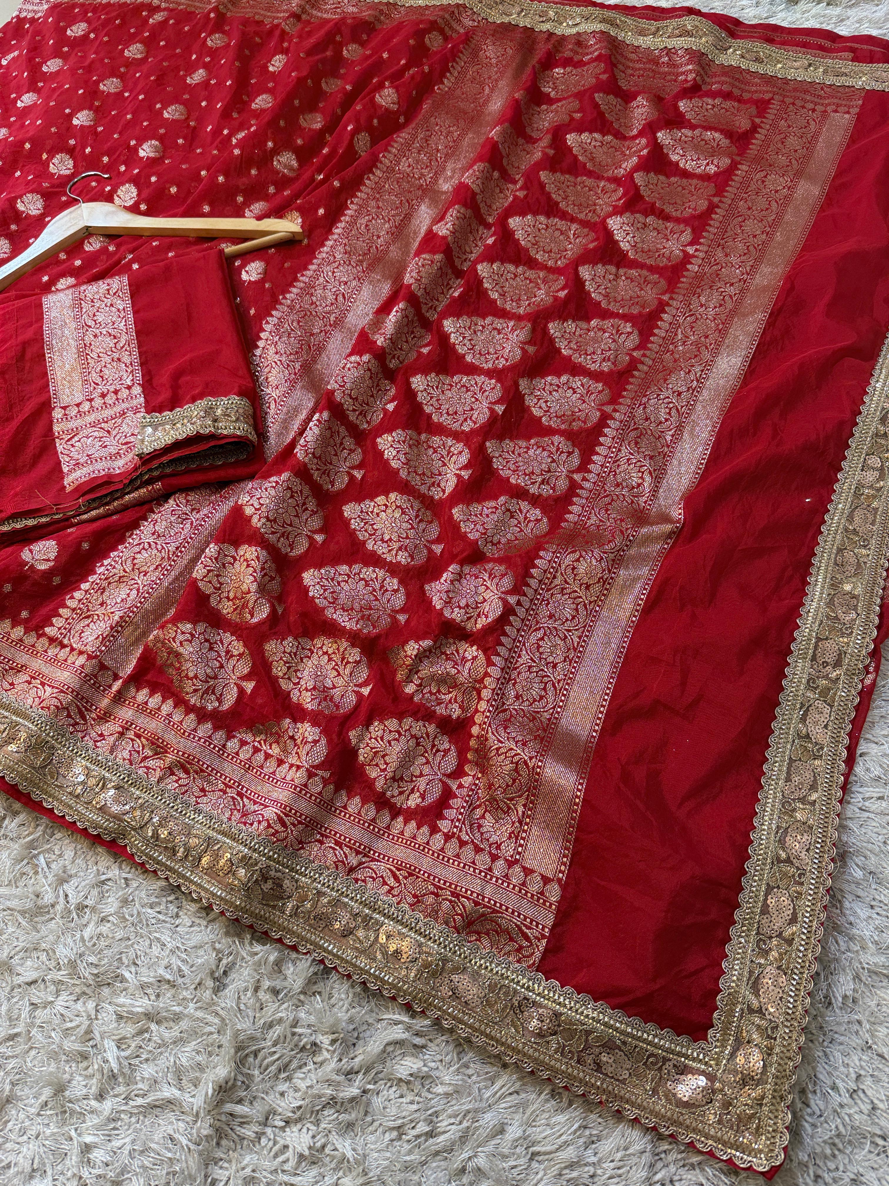 Banarasi Khadi Katan Georgette silk ♥️