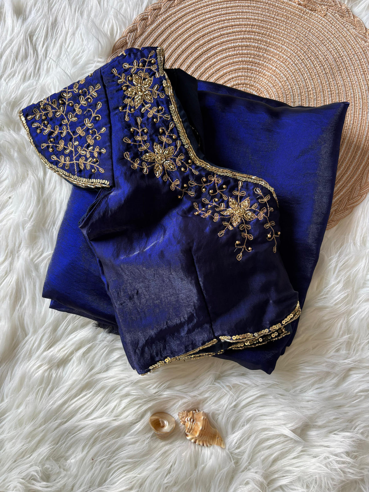Space Silk Maggam work Saree ✨