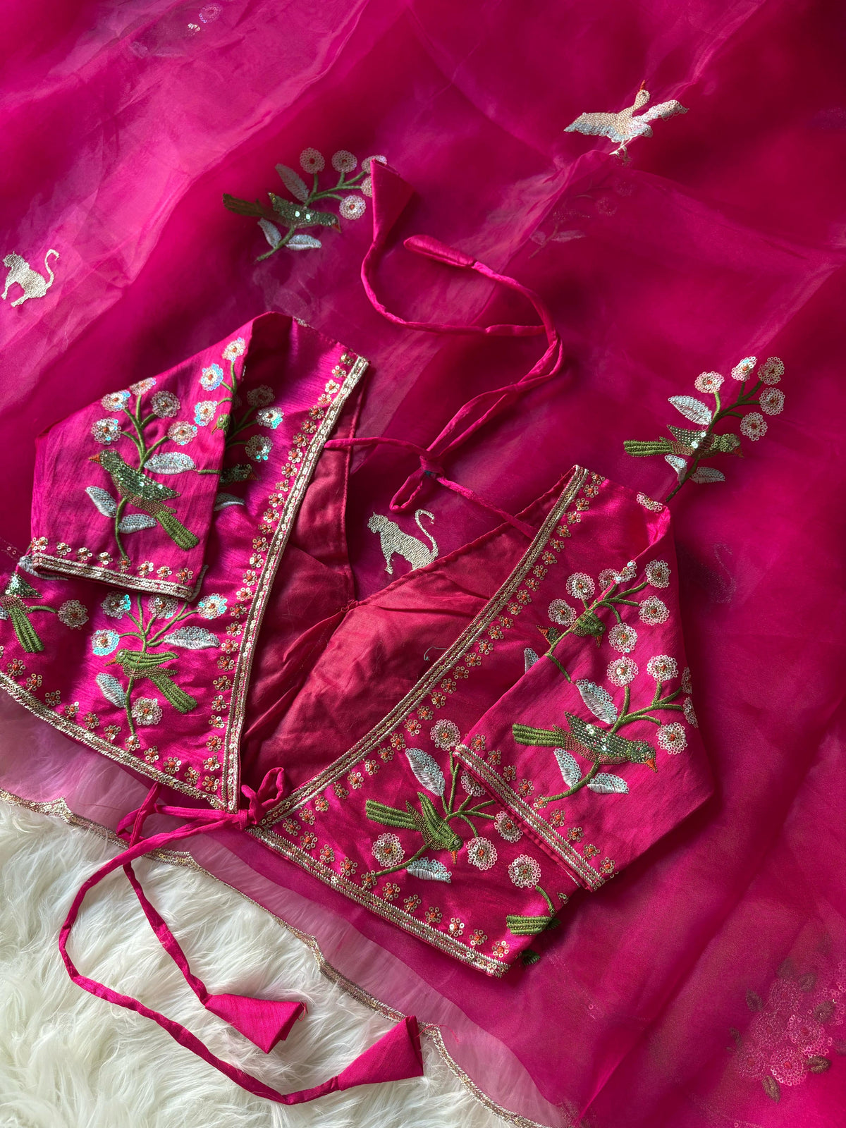 Pure Soft Organza Designer saree ✨