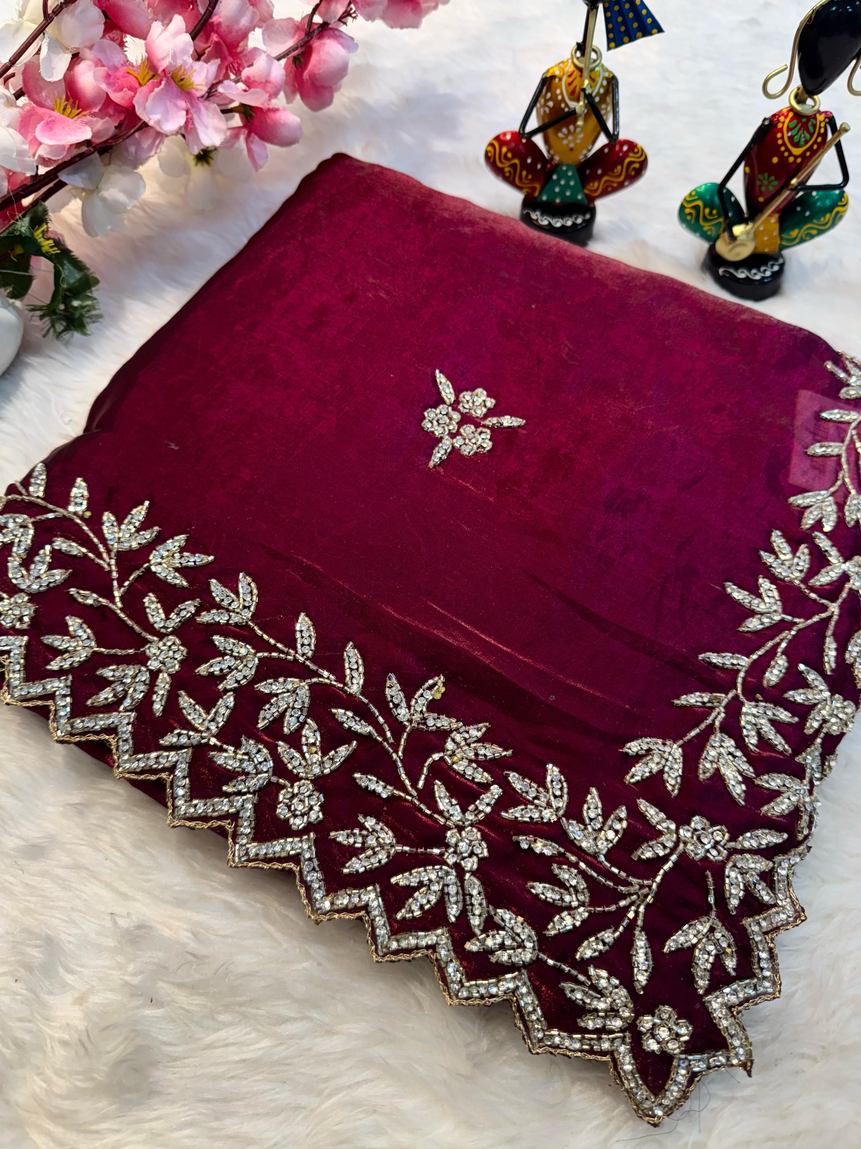 Mathura - Fendy Silk Designer Handwork Saree ✨