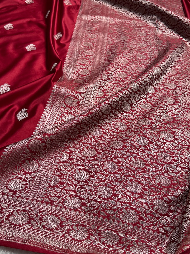 Pure Banarasi Mashru Silk Handloom Saree ✨
