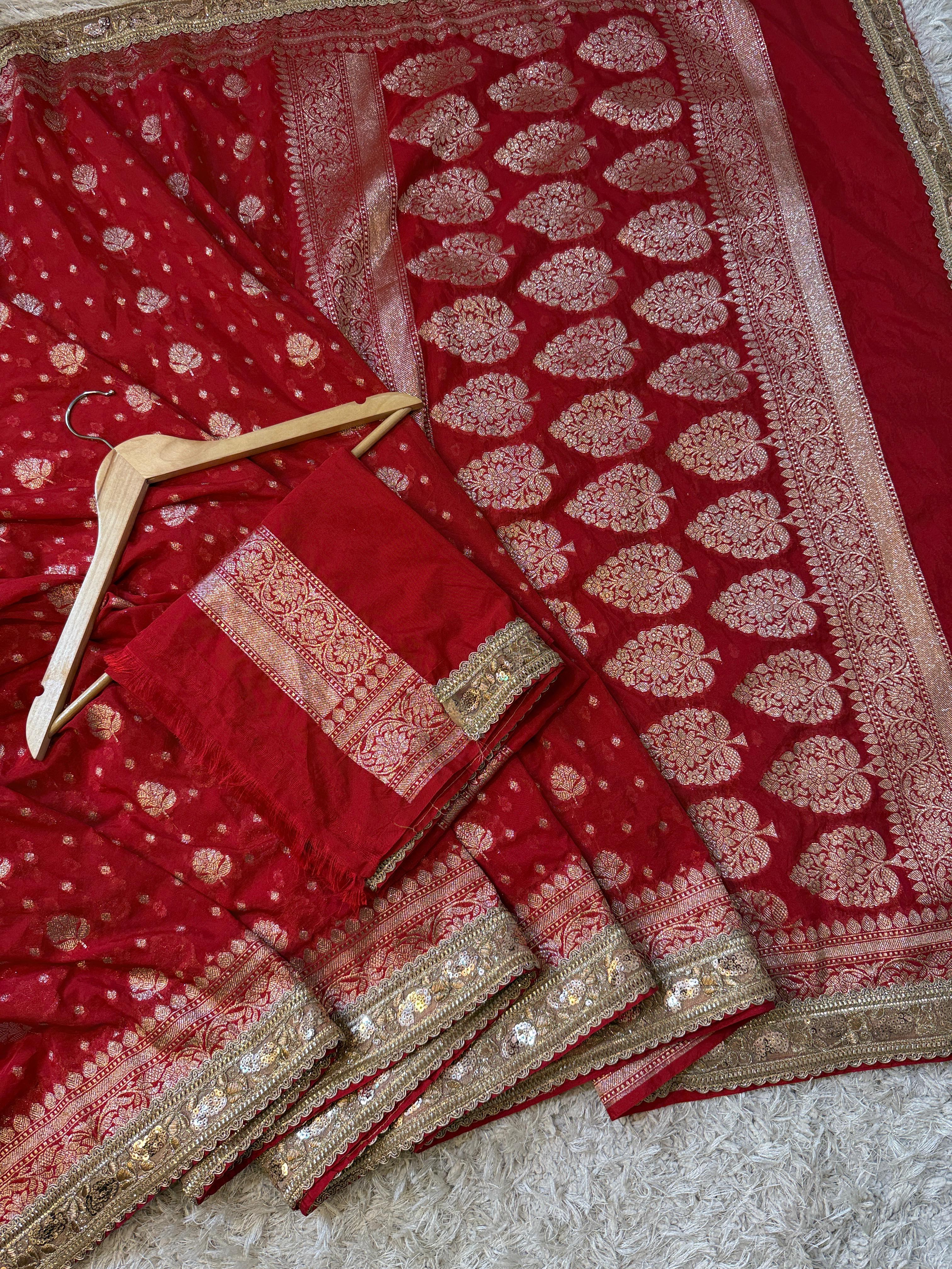 Banarasi Khadi Katan Georgette silk ♥️