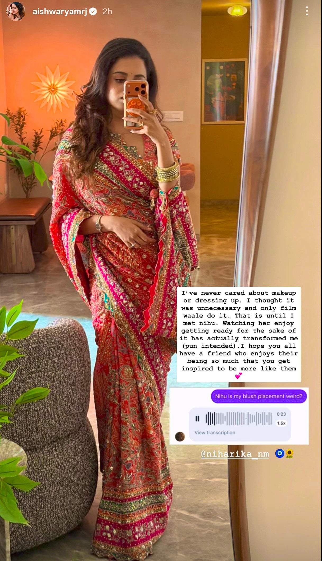Chinnon crepe position hand embroidery work saree ✨