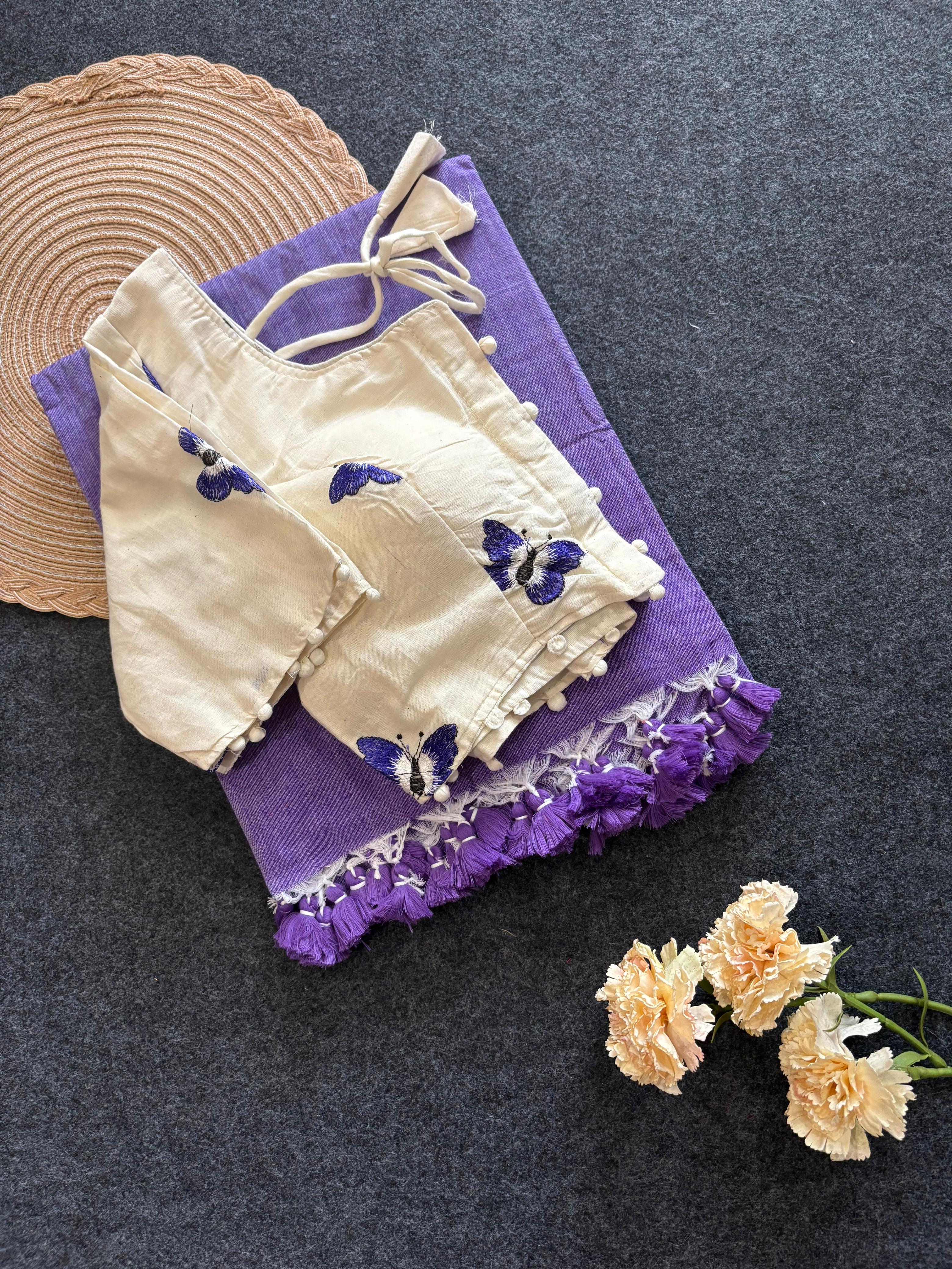 Soft khadi cotton celebrity Inspired saree🦋