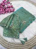 Designer work saree with Stitched Blouse