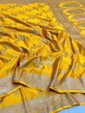 Pure Banarasi Mashru Silk Handloom Saree ✨