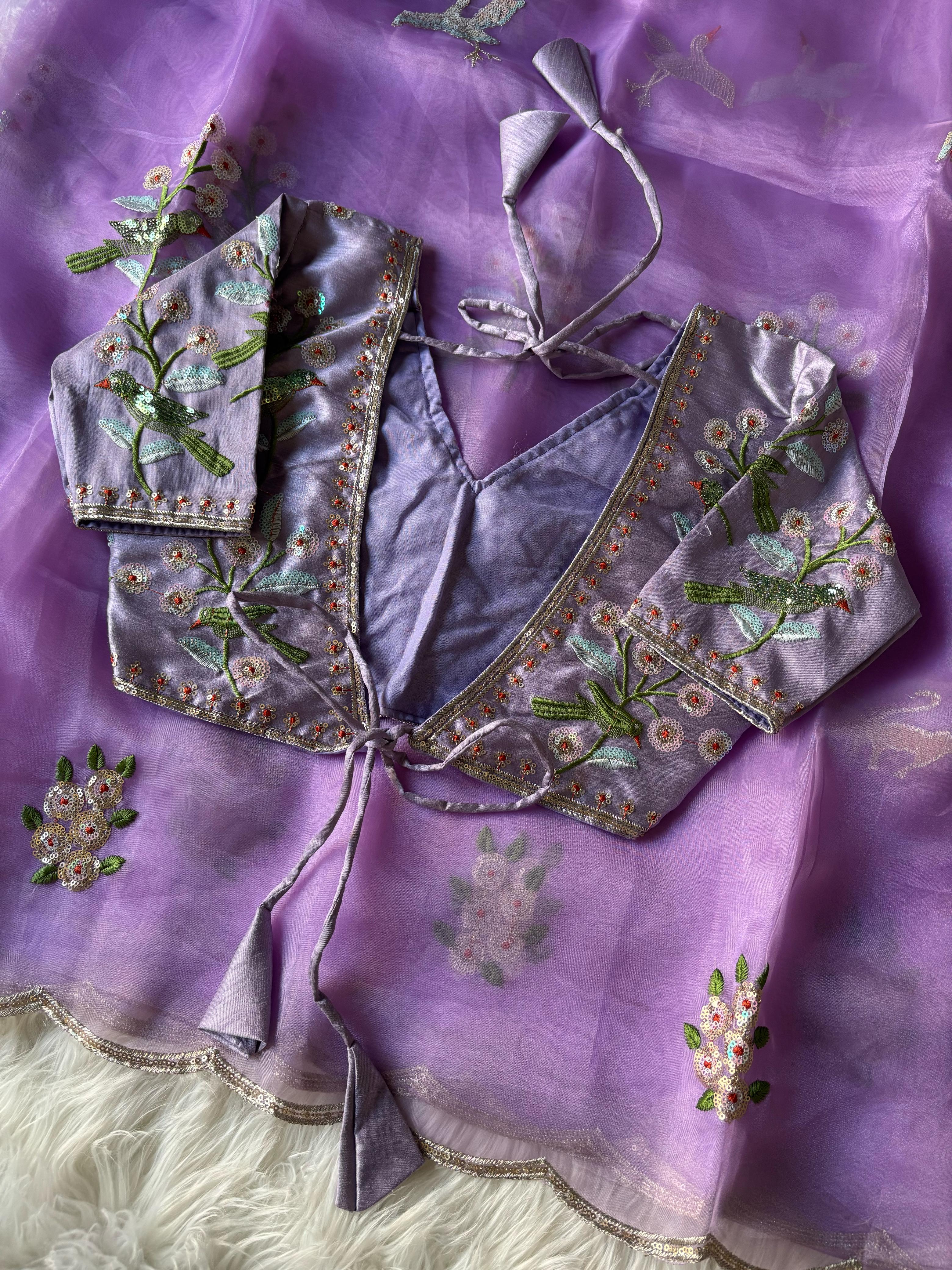 Pure Soft Organza Designer saree ✨
