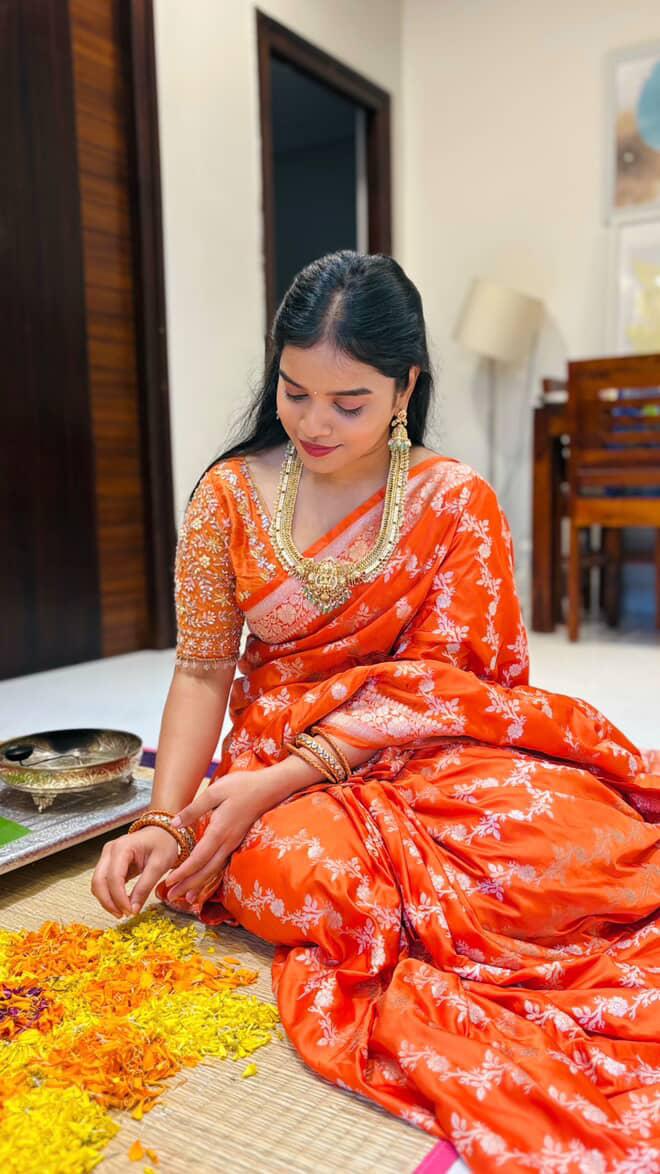 Pure Banarasi Mashru Silk Handloom Saree ✨
