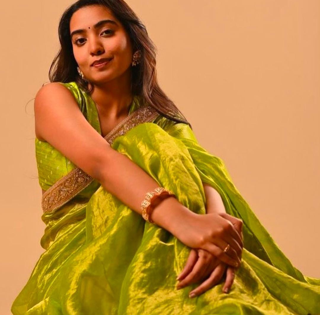 Banarasi Tissue Silk Saree with Lace Border