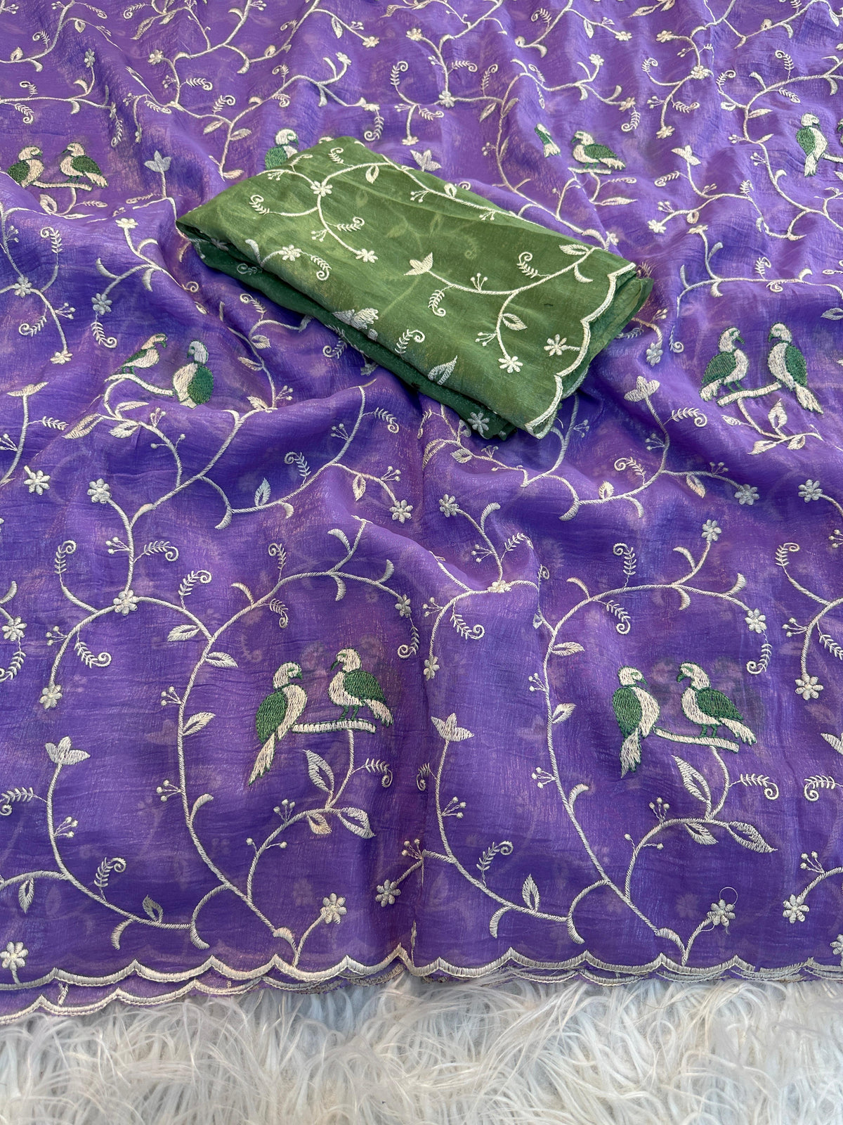 Soft Crunchy Designer Saree ✨