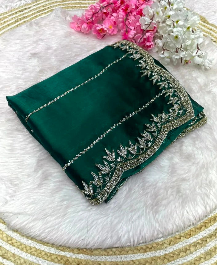 Soft Organza Handwork Saree