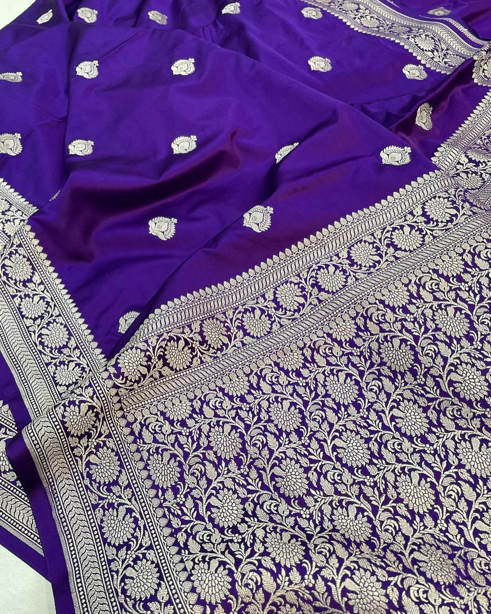 Pure Banarasi Mashru Silk Handloom Saree ✨