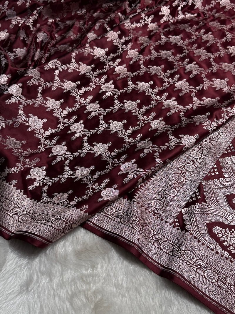 Pure Banarasi Mashru Silk Saree ✨