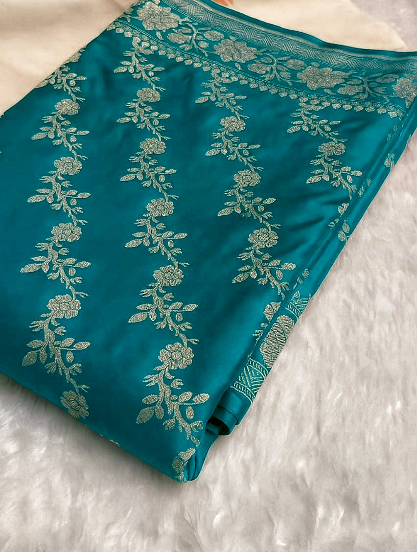 Pure Banarasi Mashru Silk Handloom Saree ✨