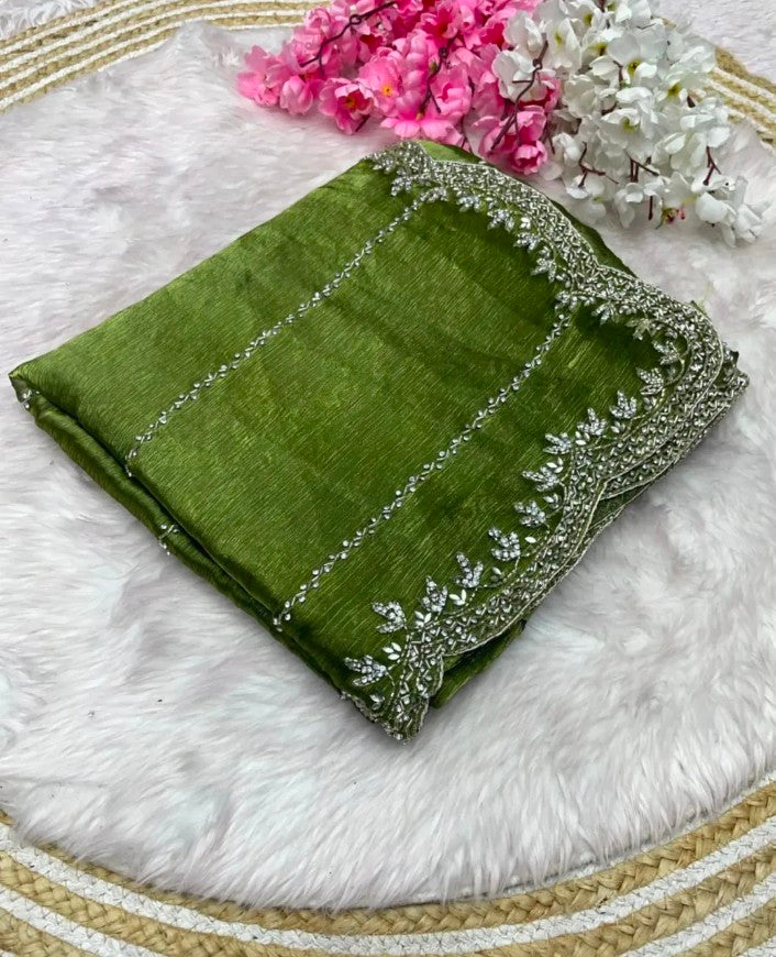 Soft Organza Handwork Saree