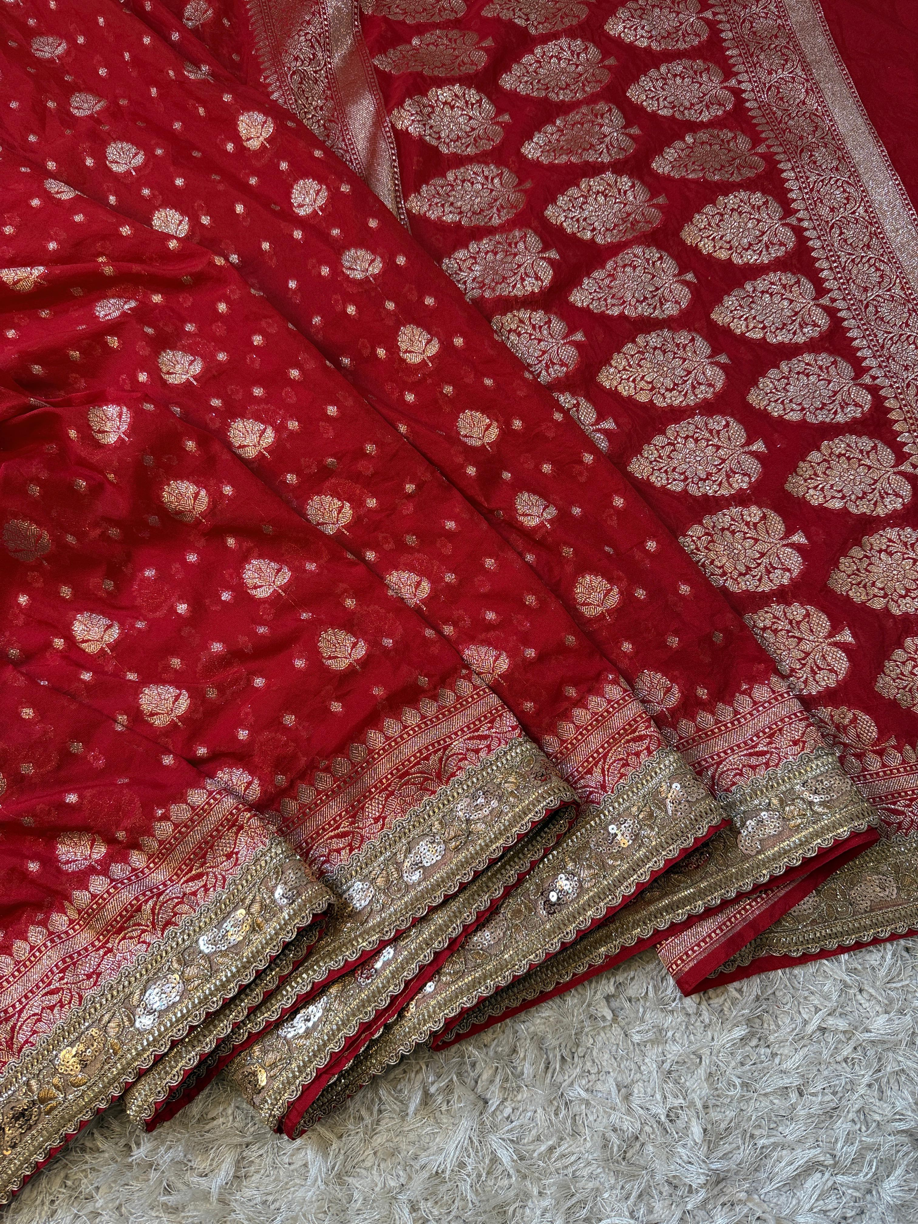 Banarasi Khadi Katan Georgette silk ♥️
