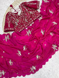 Designer work saree with Stitched Blouse