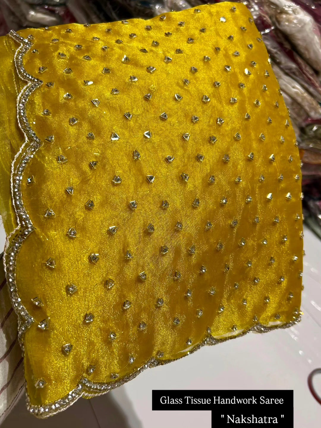 Nakshatra - Glass Tissue Handwork Saree ✨