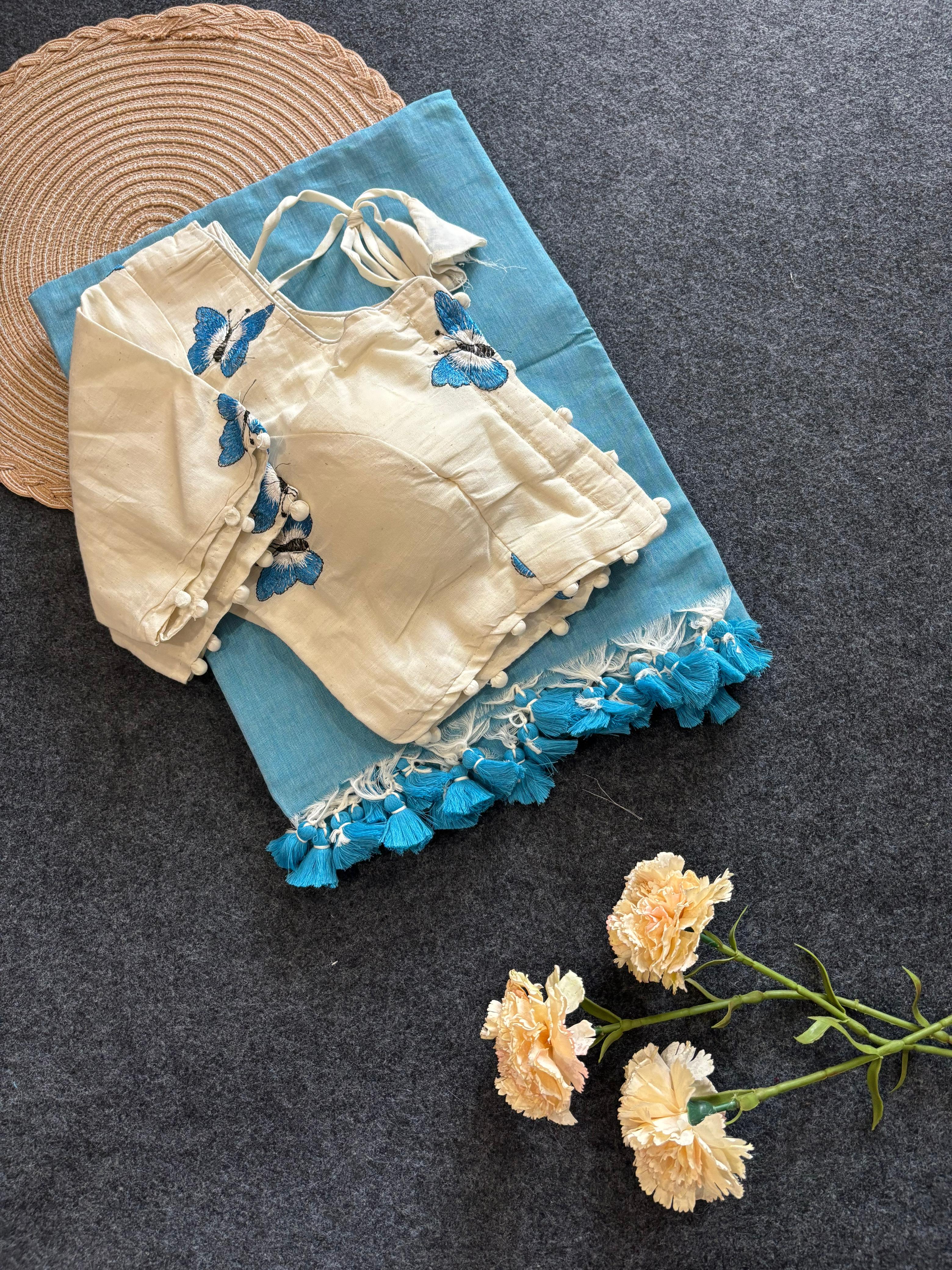 Soft khadi cotton celebrity Inspired saree🦋