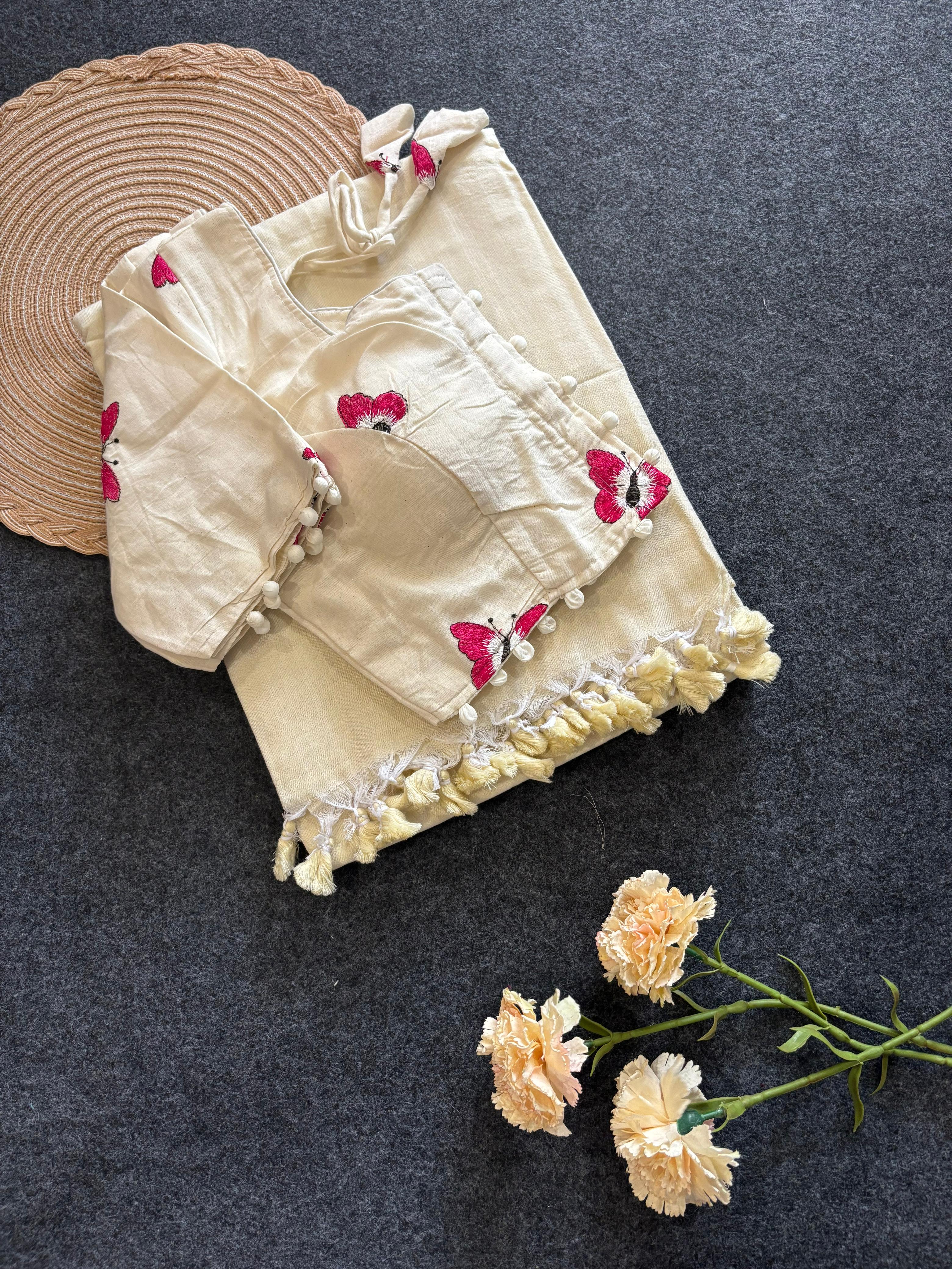 Soft khadi cotton celebrity Inspired saree🦋