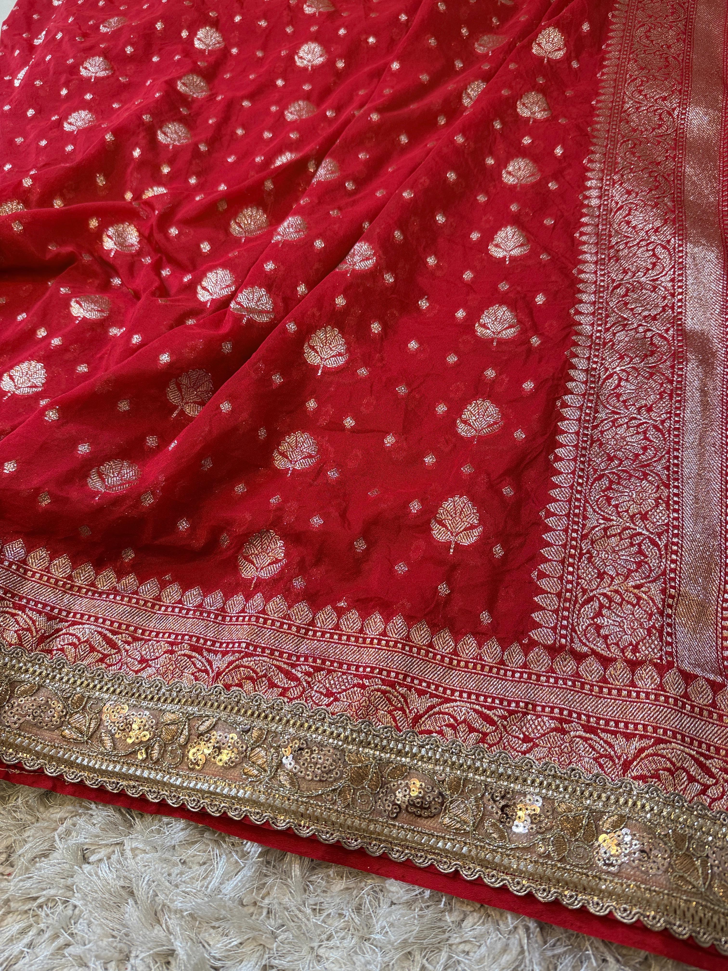Banarasi Khadi Katan Georgette silk ♥️