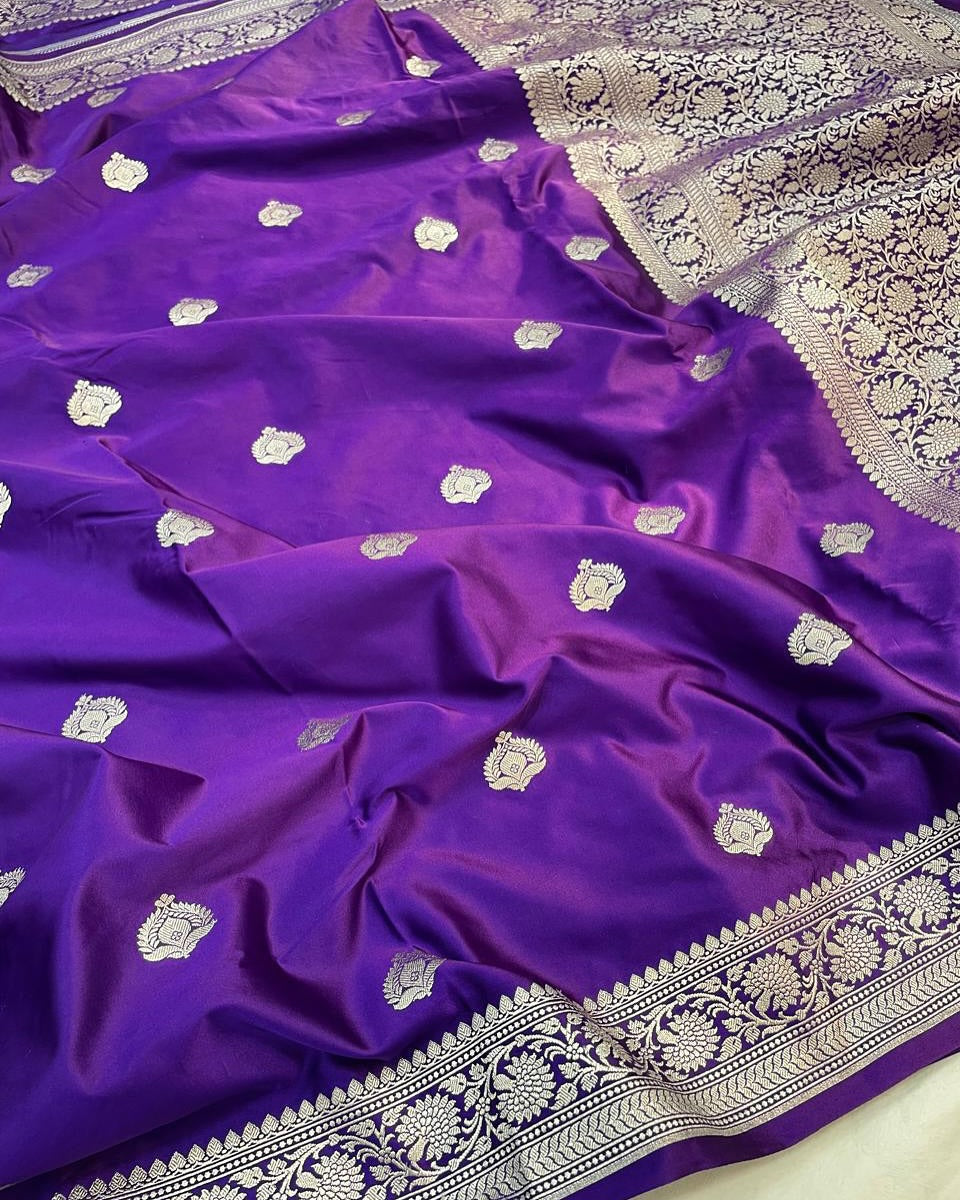 Pure Banarasi Mashru Silk Handloom Saree ✨
