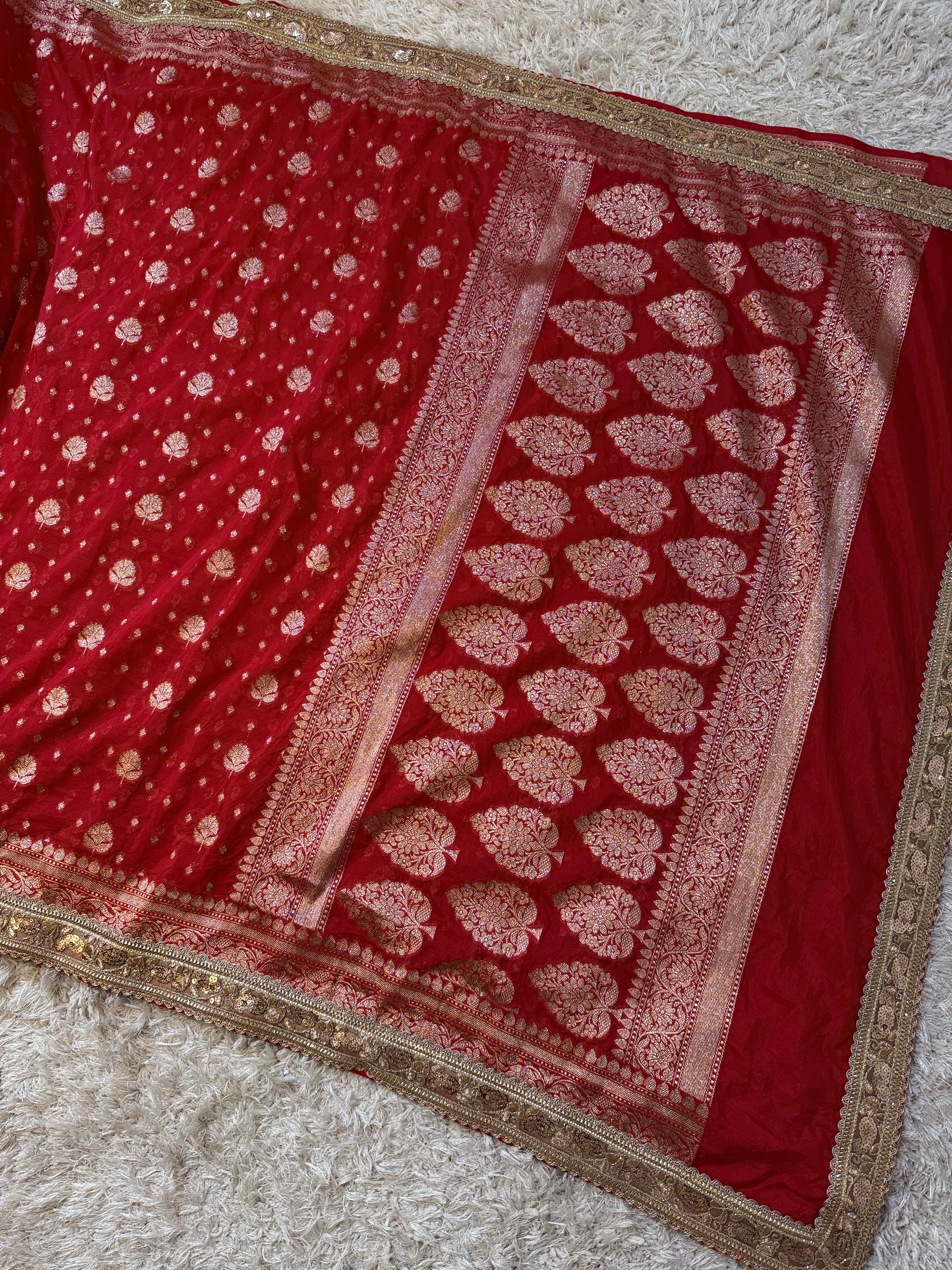 Banarasi Khadi Katan Georgette silk ♥️