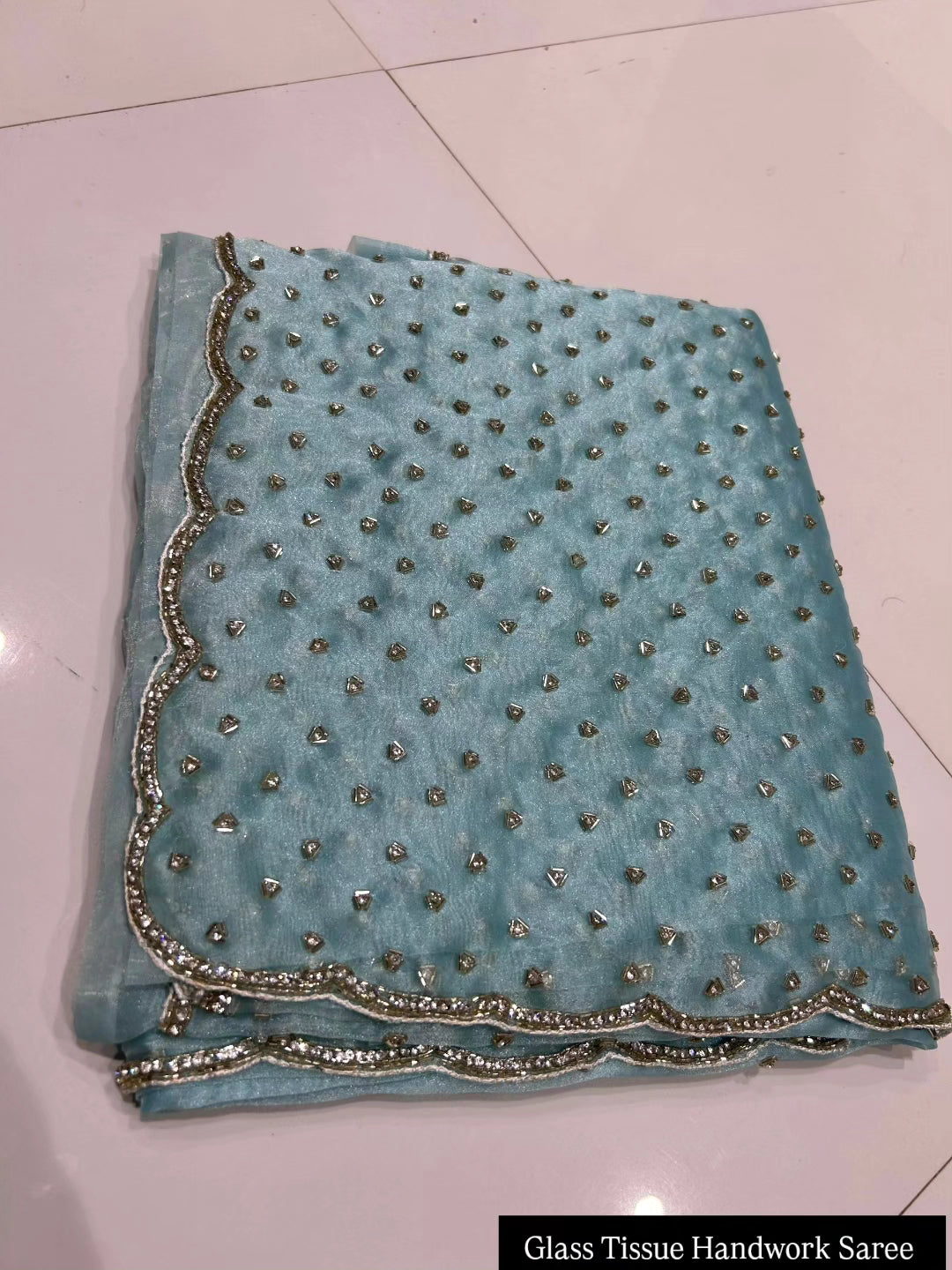 Nakshatra - Glass Tissue Handwork Saree ✨