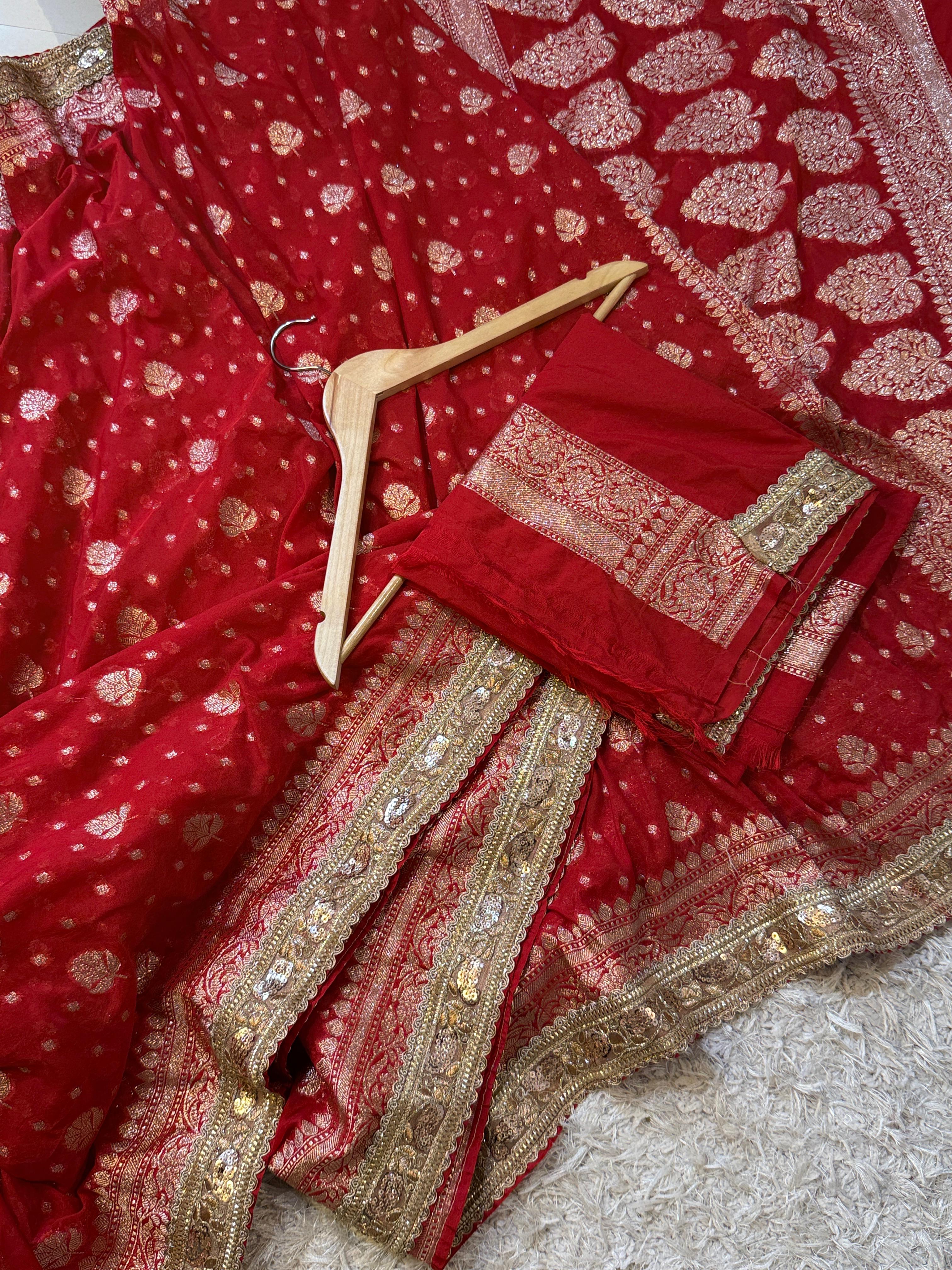 Banarasi Khadi Katan Georgette silk ♥️