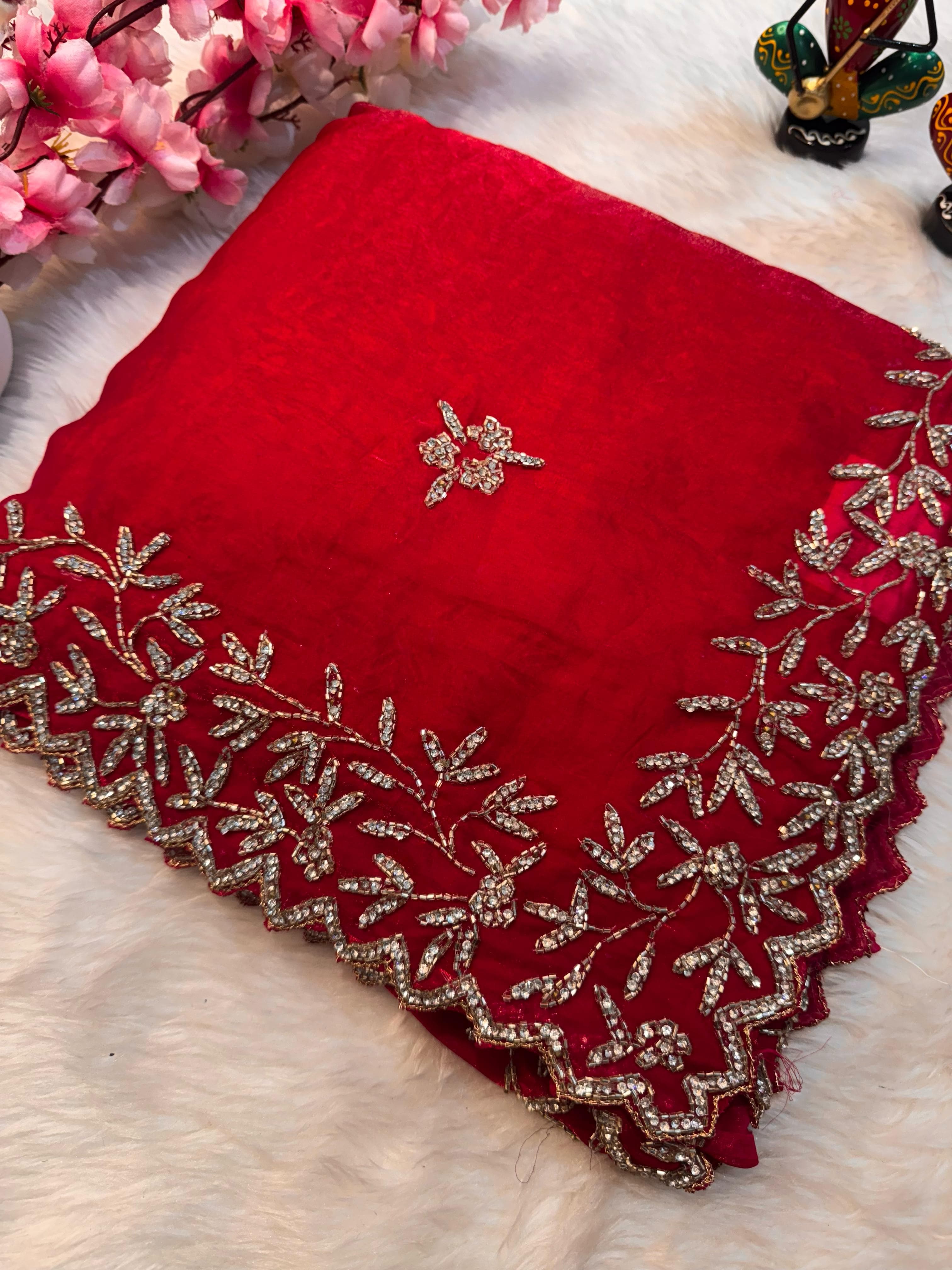 Mathura - Fendy Silk Designer Handwork Saree ✨
