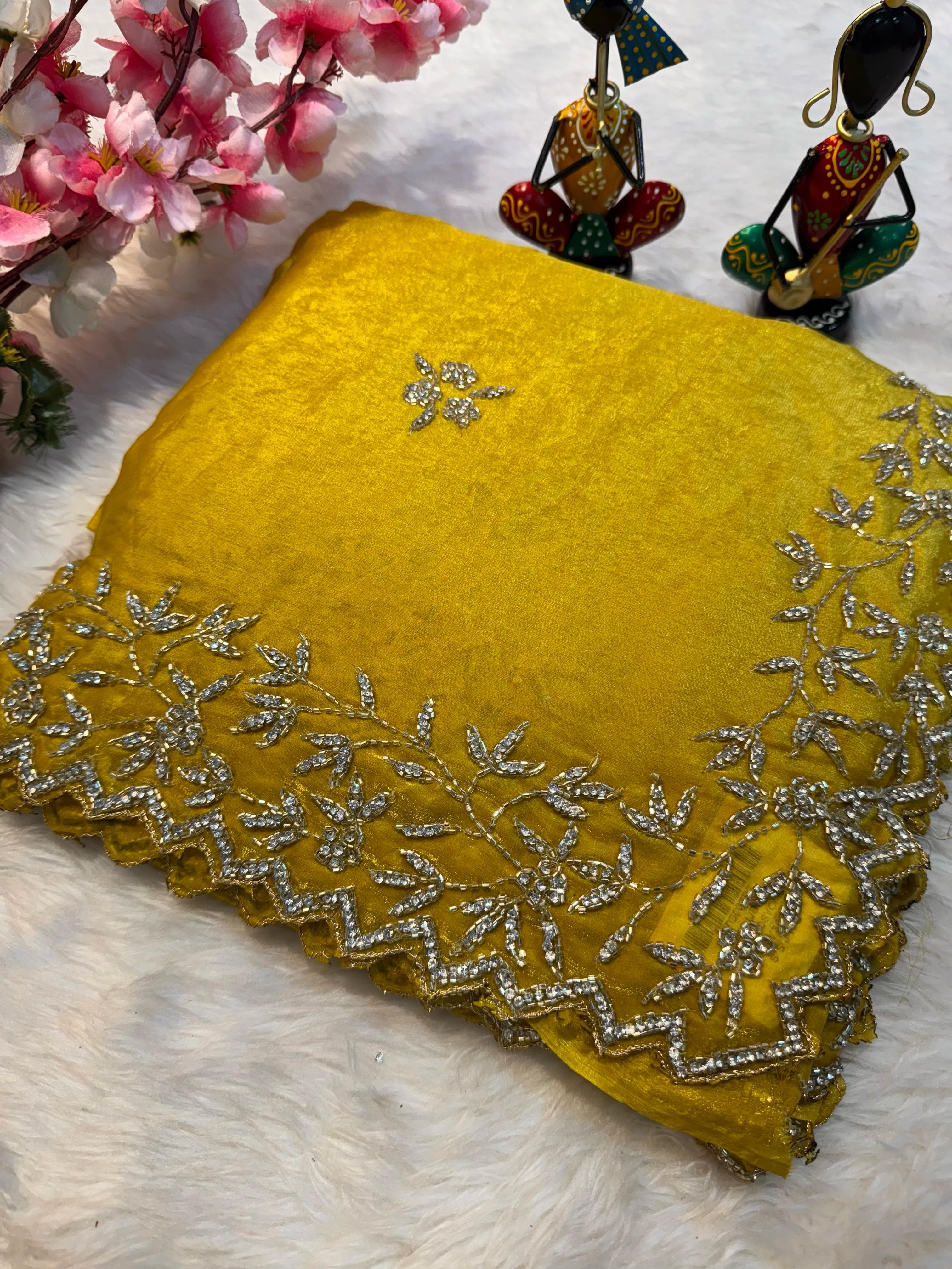 Mathura - Fendy Silk Designer Handwork Saree ✨